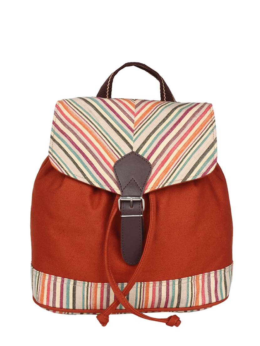 orange canvas regular backpack