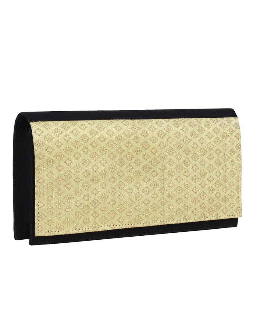 yellow cotton ethnic clutch - 11570262 - Standard Image - 4