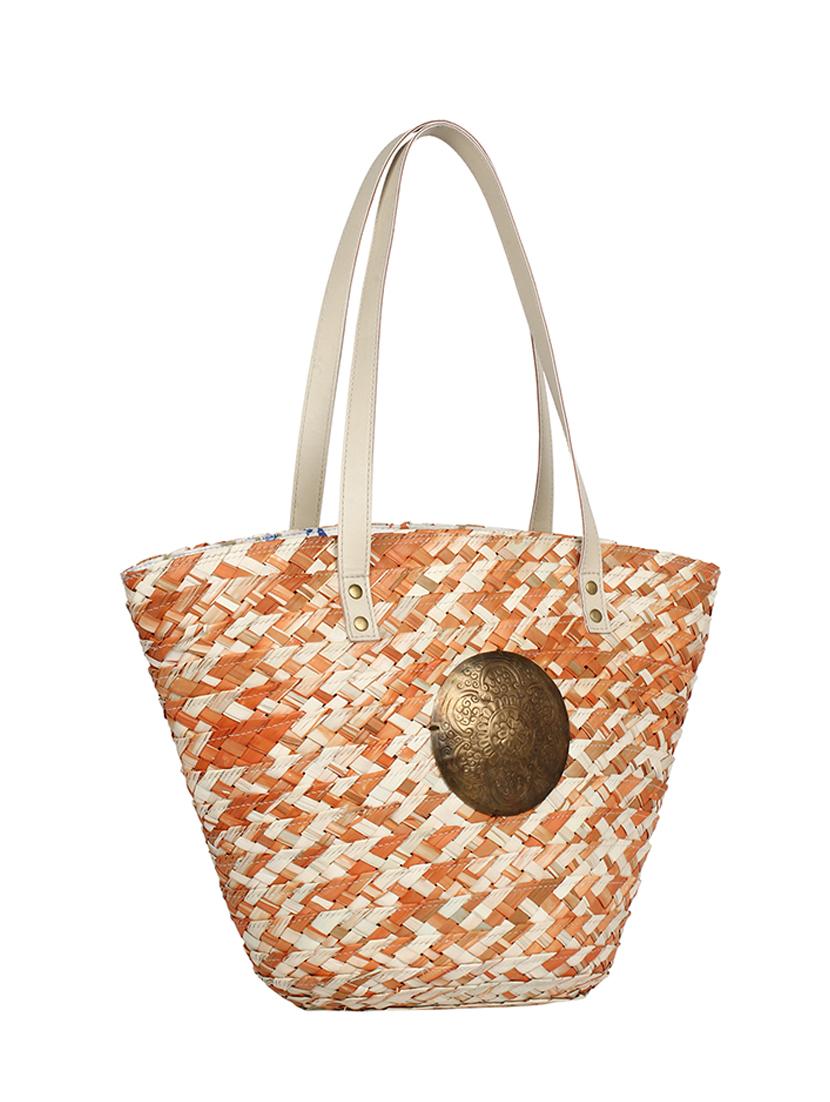 orange jute tote - 11570269 - Standard Image - 4