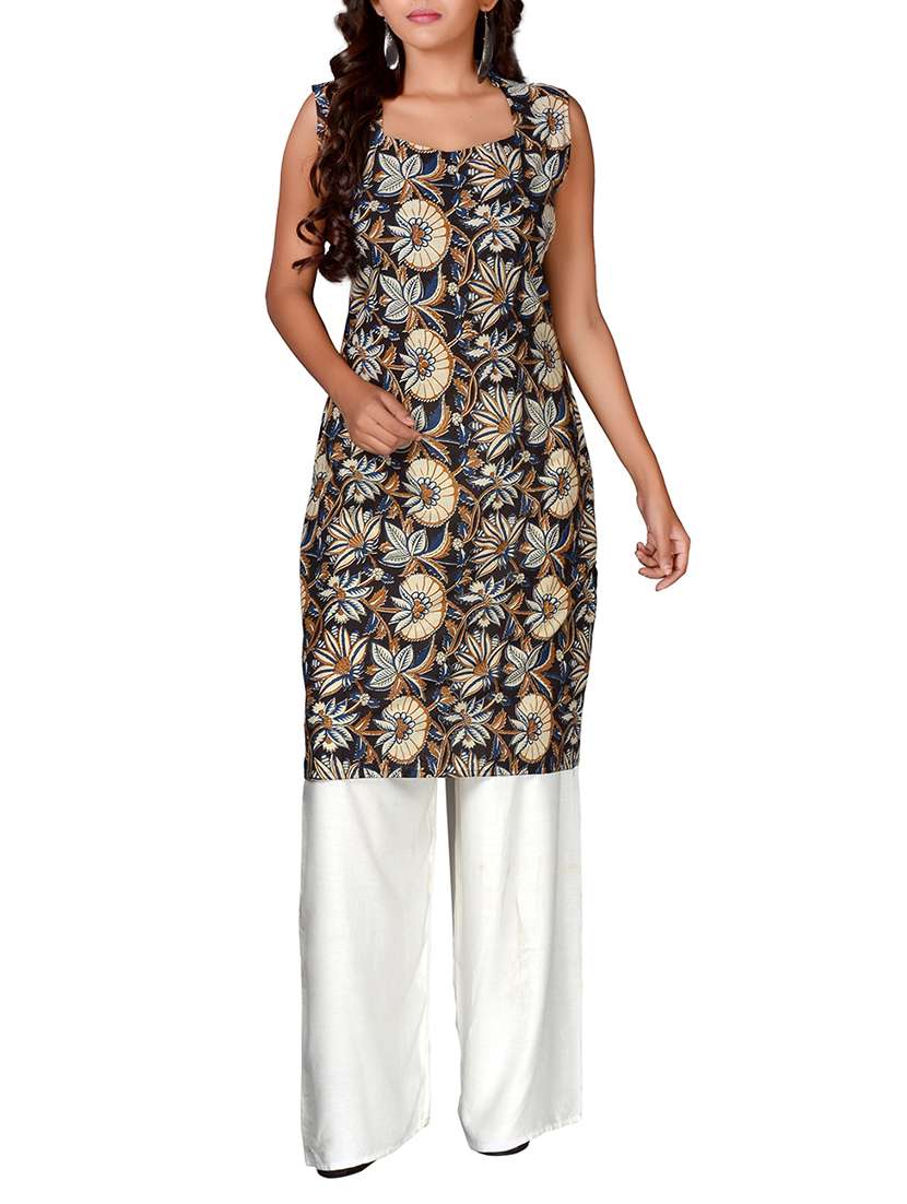 multi colored printed cotton kurta
