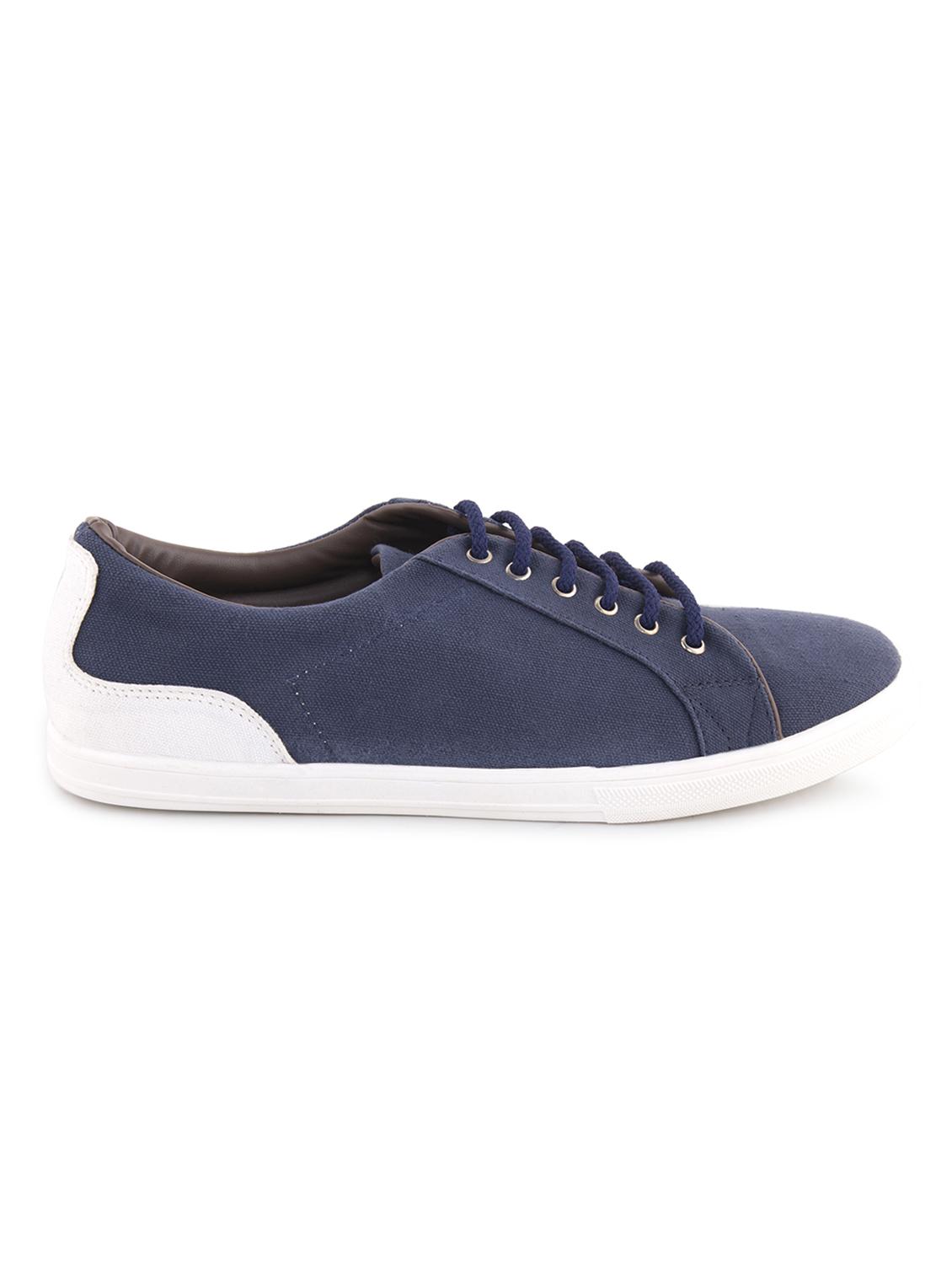 solid navy blue canvas sneaker - 11577314 -  Standard Image - 1