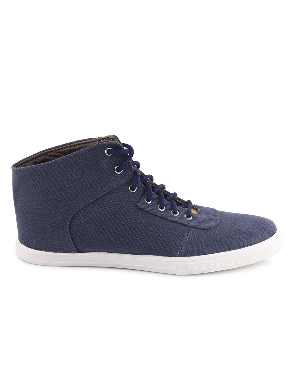 blue canvas lace up sneakers - 11577319 -  Standard Image - 1