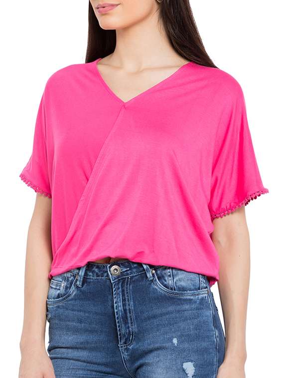pink viscose top - 11586285 - Standard Image - 1