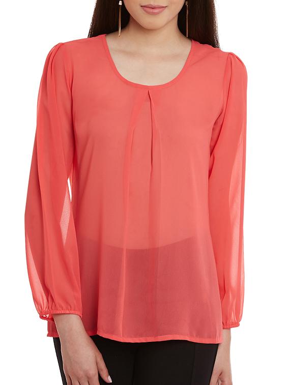 women's straight round neck top - 11592584 -  Zoom Image - 0