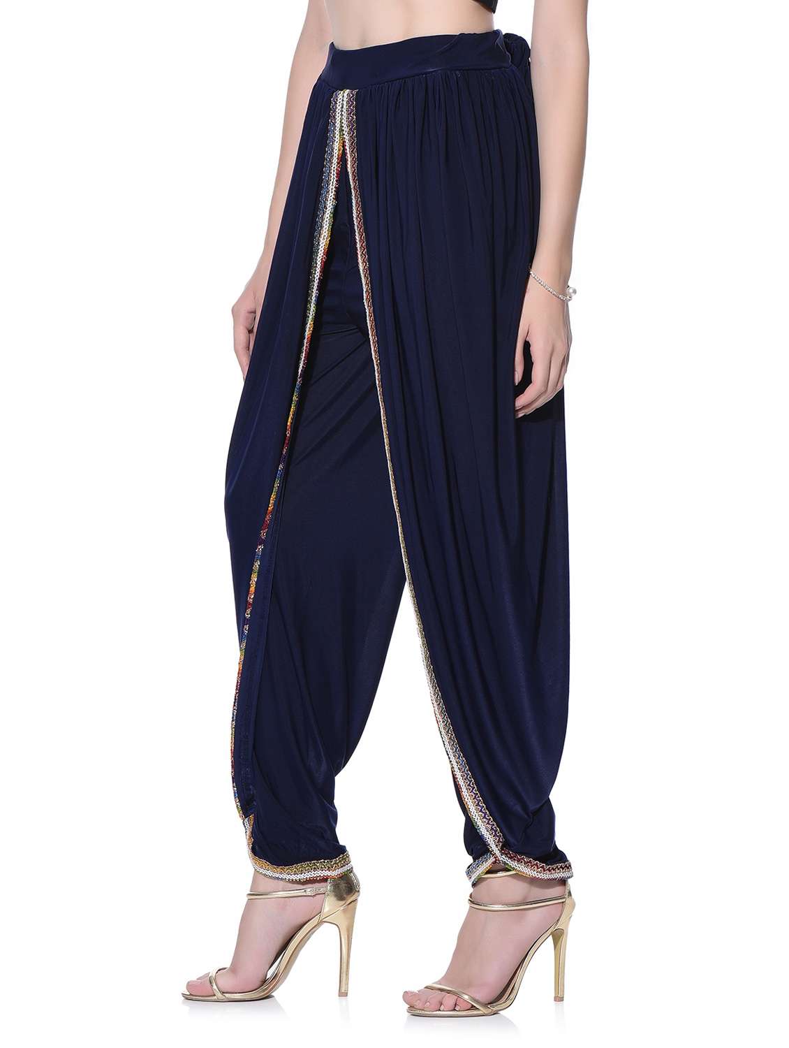 blue polyester dhoti salwar - 11593788 -  Standard Image - 1