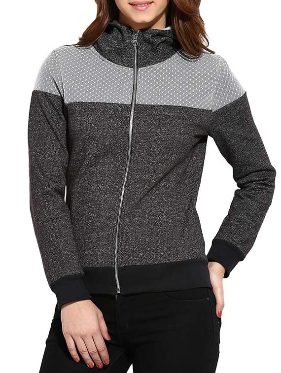 women's color block sweatshirt