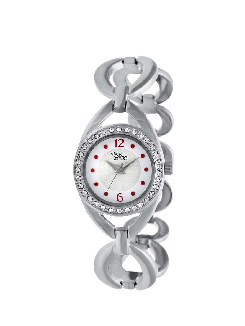 silver analog wrist watch