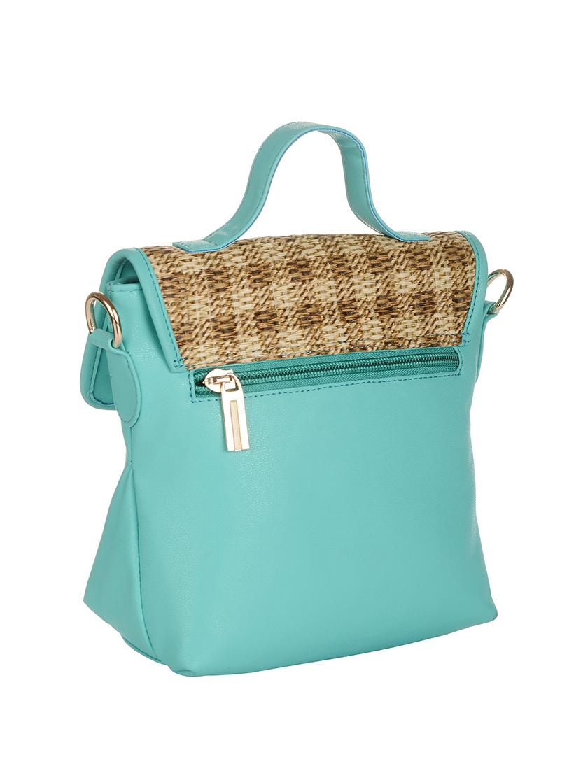 blue leatherette sling bag - 11627959 - Standard Image - 1