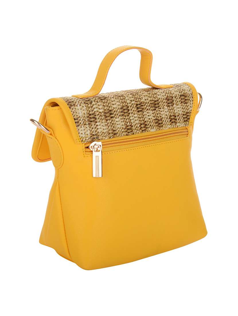 yellow leatherette sling bag - 11627963 -  Standard Image - 1