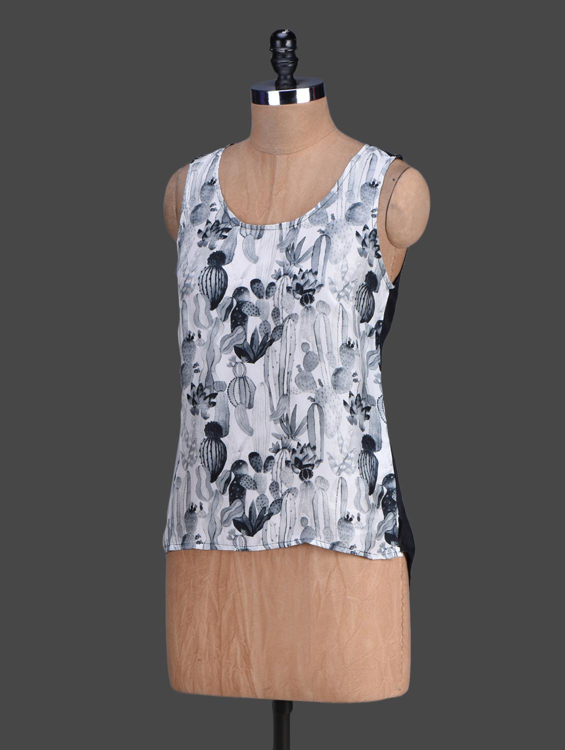 digital printed sleeveless silk top - 1164528 -  Standard Image - 1