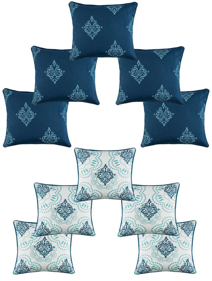 set of 5 100% cotton floral print cushion cover