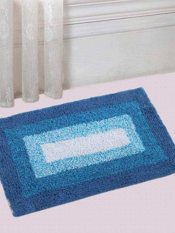 saral home soft cotton anti slip bathmat set of 2 pcs -40x60 cm - 11655616 -  Standard Image - 1