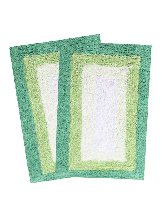 saral home soft cotton anti slip bathmat set of 2 pcs -40x60 cm - 11655618 -  Standard Image - 1