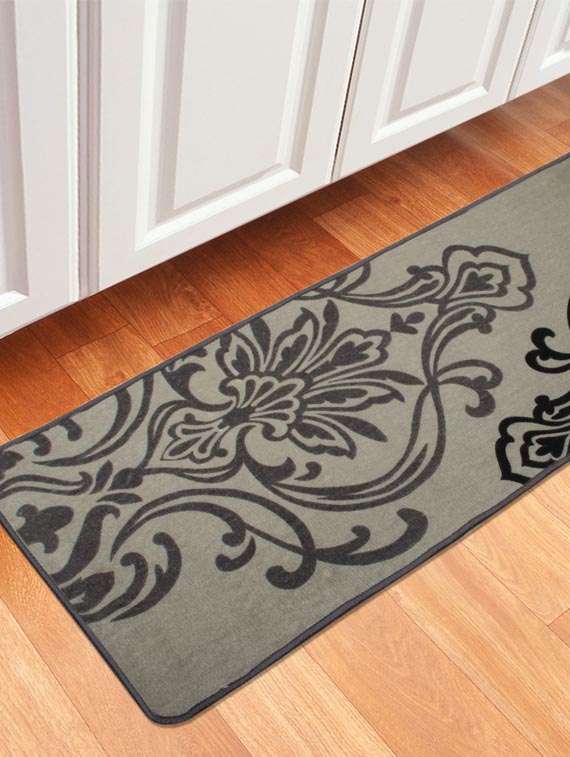 grey cotton floor runner