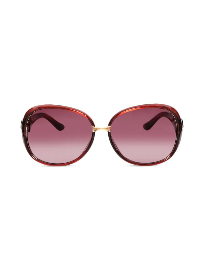 maroon square plastic frame sunglasses