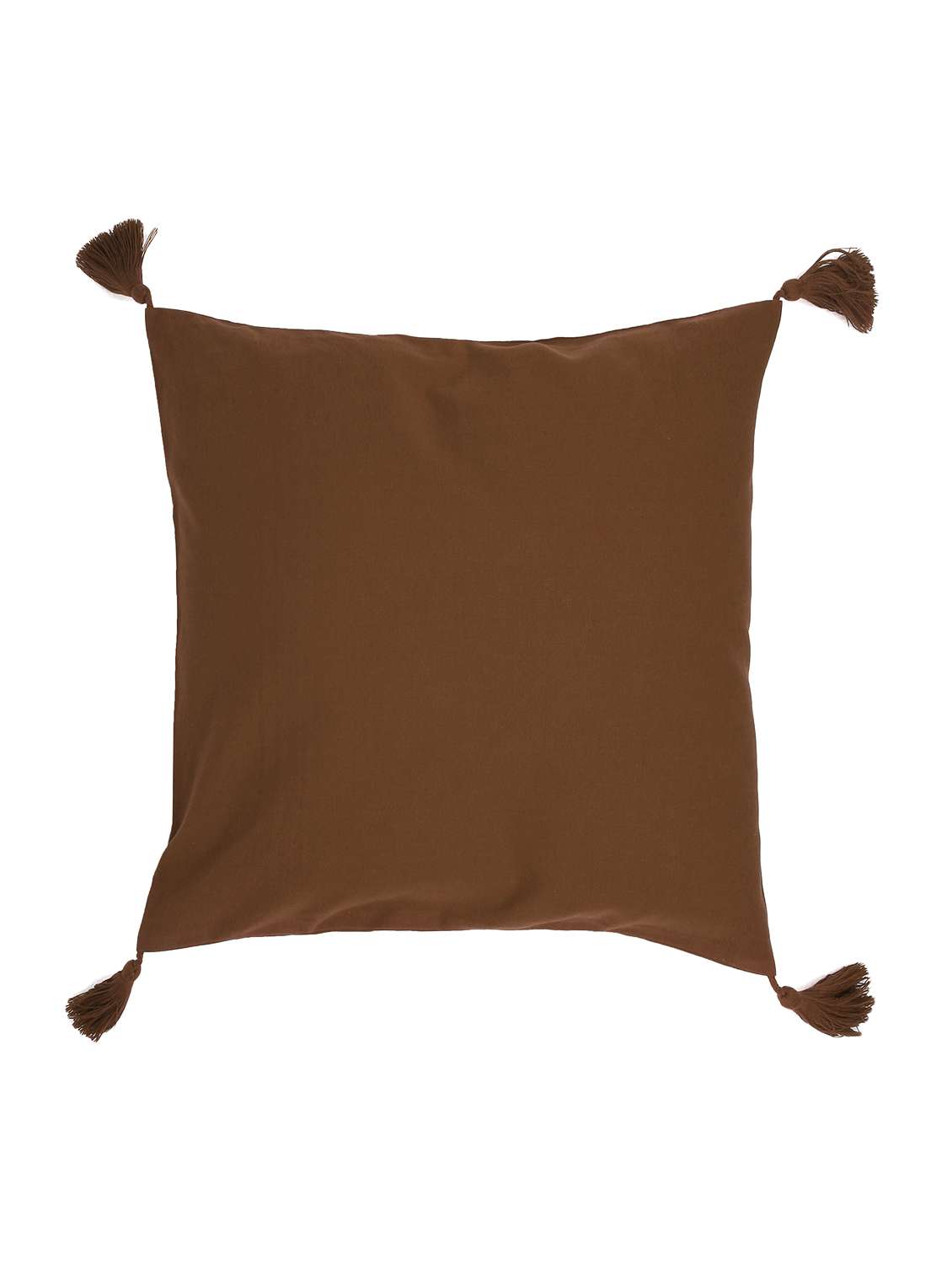 rosara amber tassel trim orange cushion cover