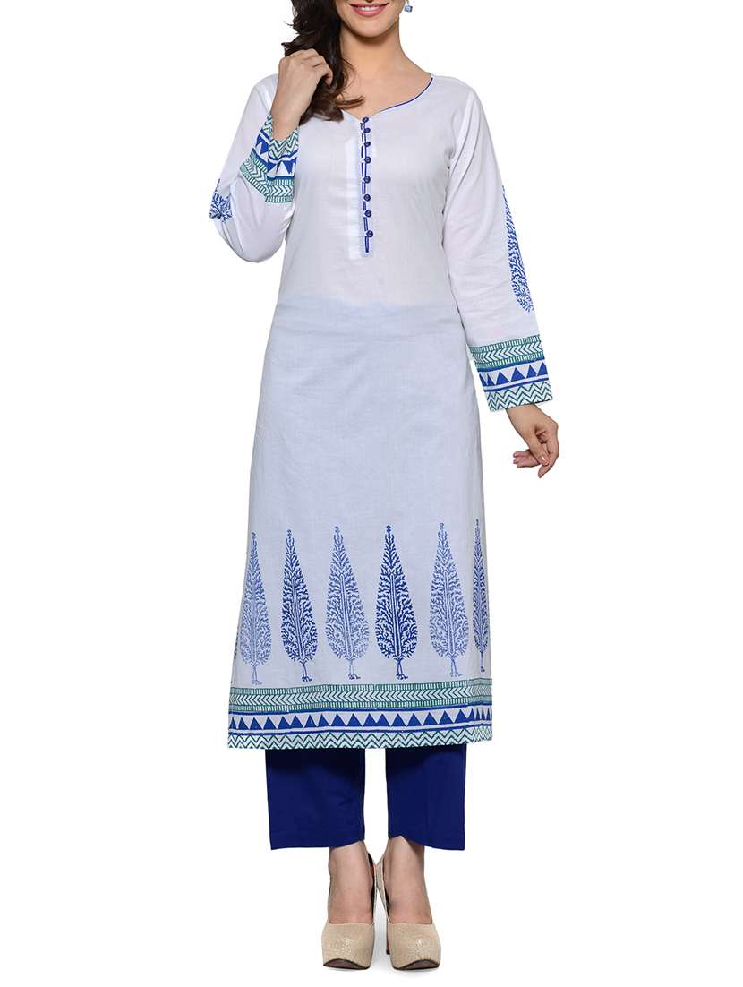 white cotton kurta