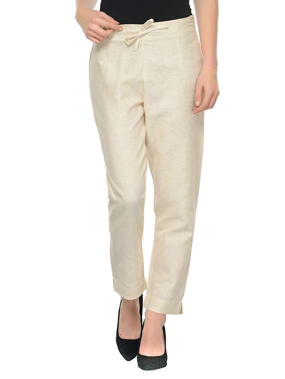 beige cotton trouser