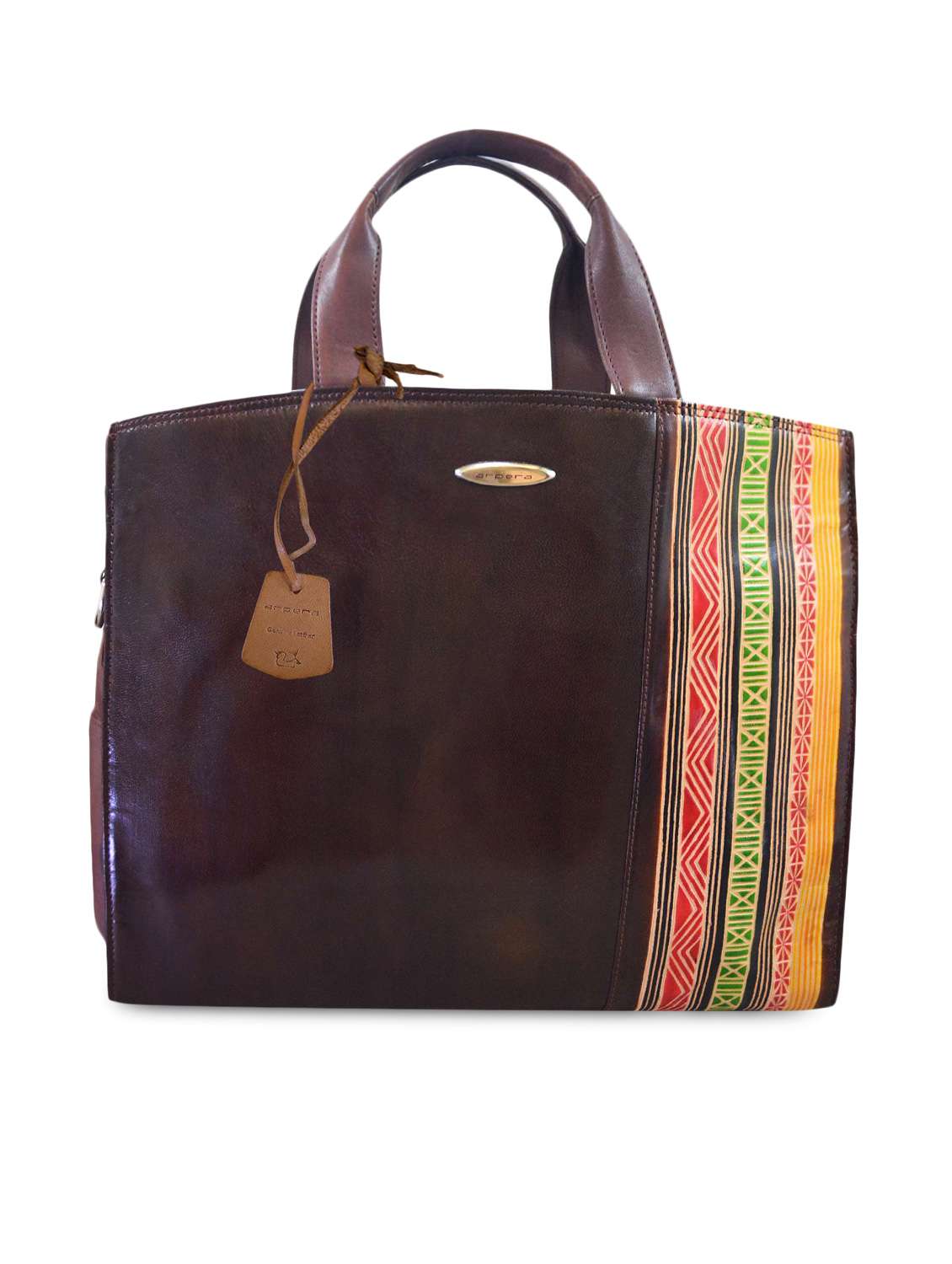 brown leather laptop bag