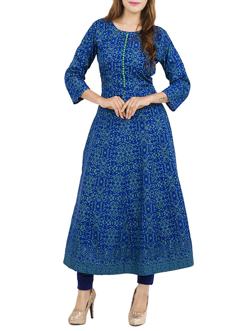 printed a-line kurta