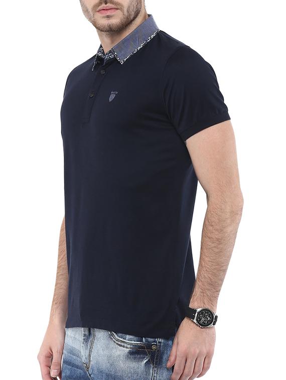 men navy blue cotton t-shirt - 11716091 - Standard Image - 1