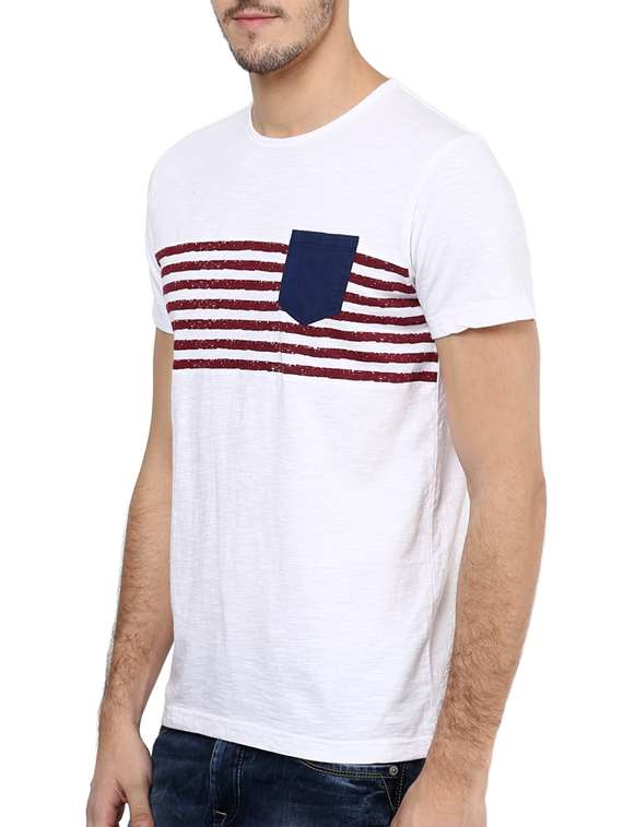 white cotton pocket  tshirts - 11716138 -  Standard Image - 1