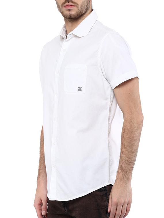 mufti mens white slim fit mid rise casual shirts - 11716570 - Standard Image - 1