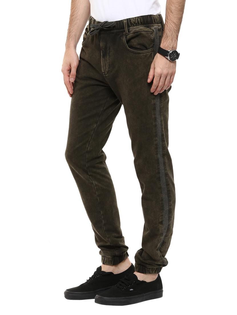 brown cotton jogers - 11737318 -  Standard Image - 1