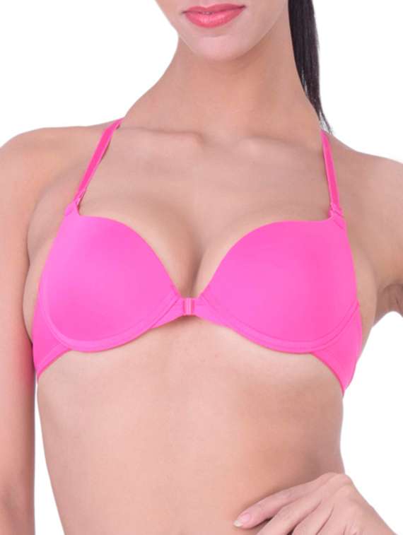 detachable strapped front open bra