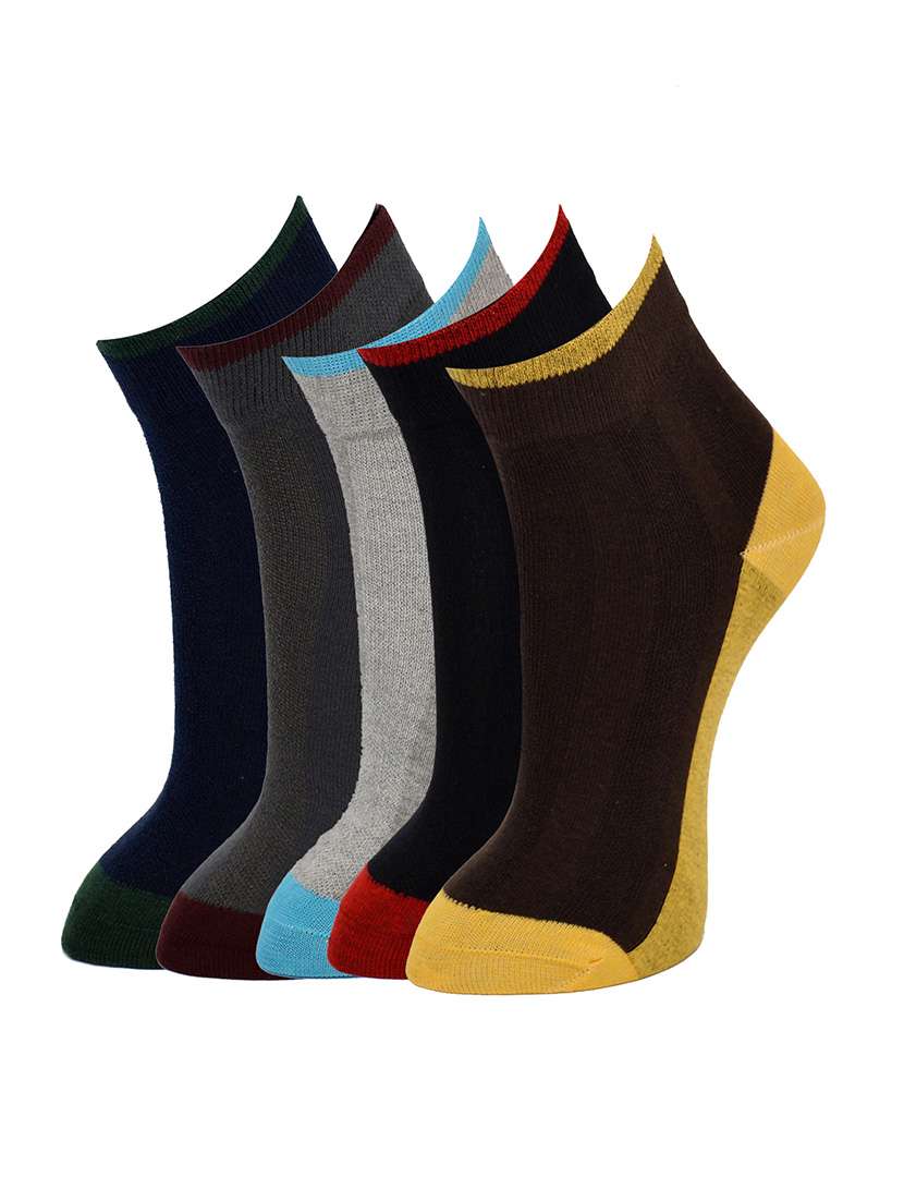 multi colored cotton sock (set of 5)