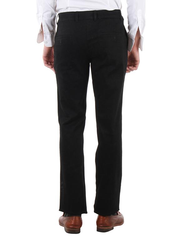 black cotton chinos casual trousers - 11764049 - Standard Image - 1