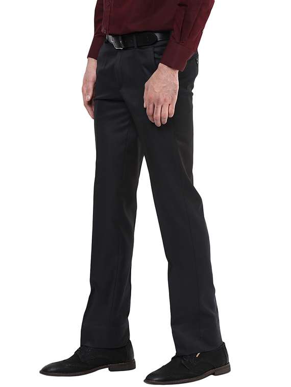 blue polyester flat front trousers formal - 11764071 -  Standard Image - 1