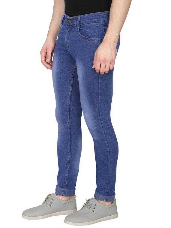 dark blue cotton washed jeans - 11764093 - Standard Image - 1
