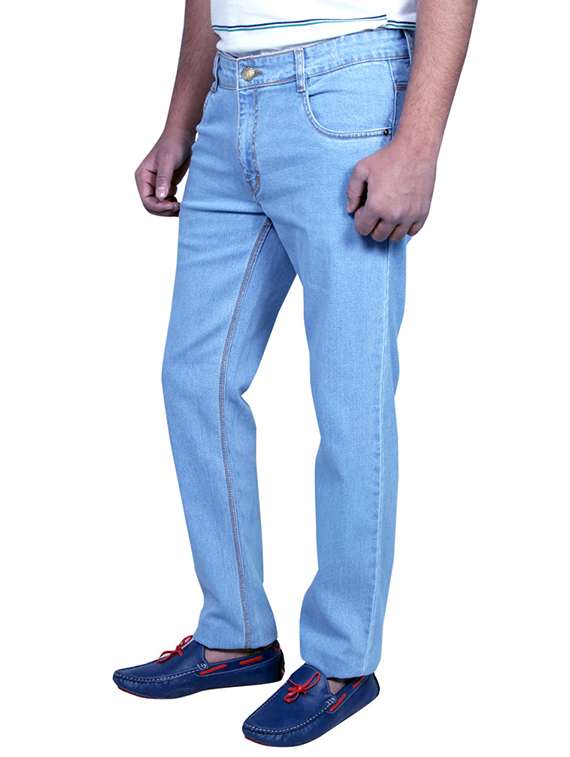 light blue cotton jeans - 11764096 - Standard Image - 1
