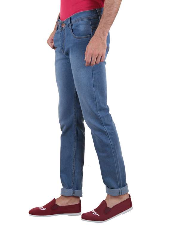 blue cotton washed jeans - 11764105 -  Standard Image - 1