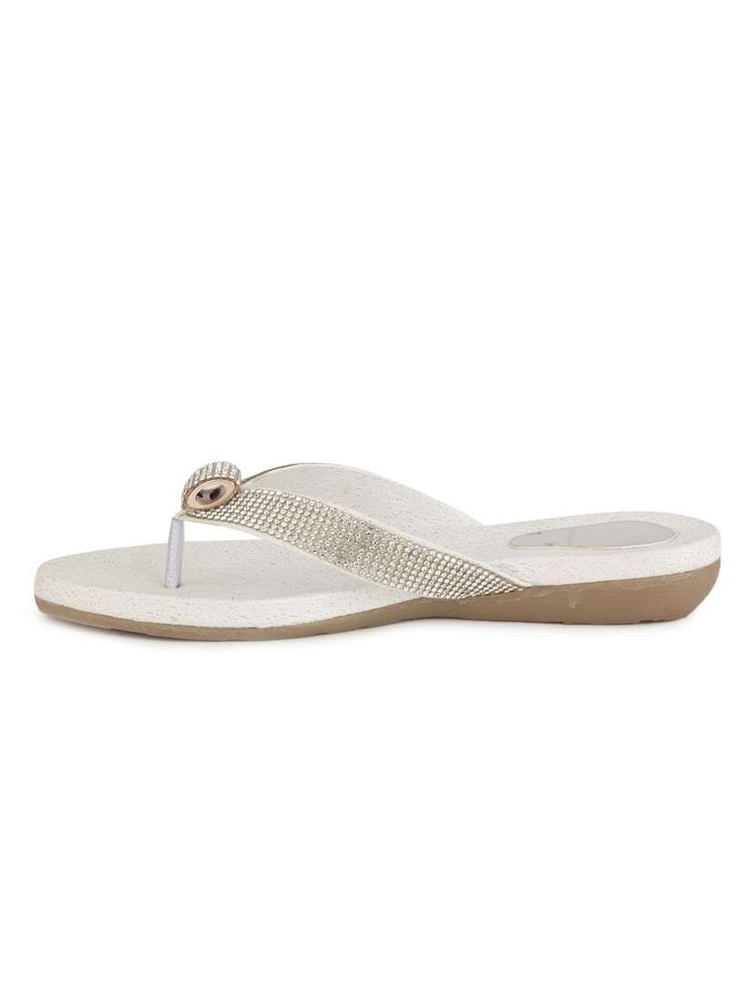 white faux leather sandal - 11777124 - Standard Image - 1