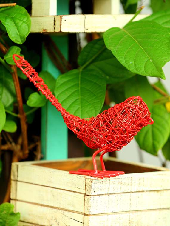 deziworkz sparrow wired birdie red