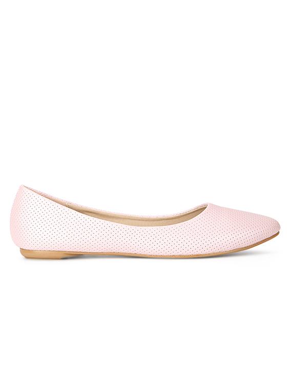 pink leatherette ballerina - 11787920 - Standard Image - 1