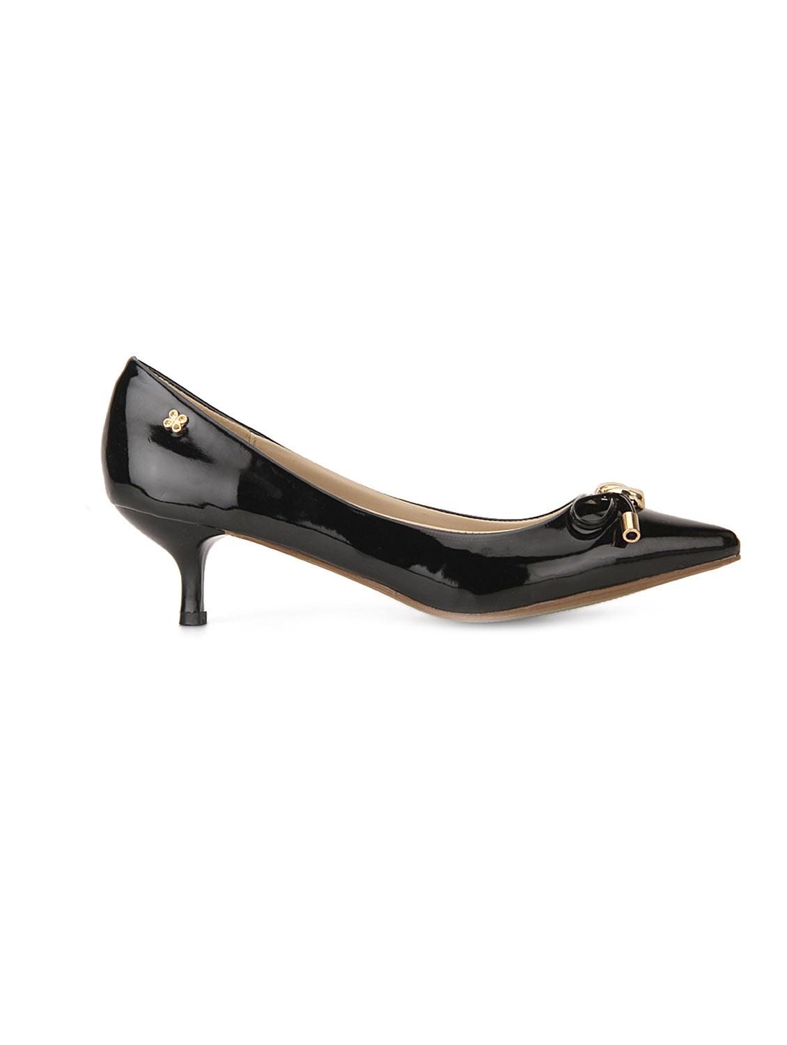 black leatherette pump - 11787924 -  Standard Image - 1