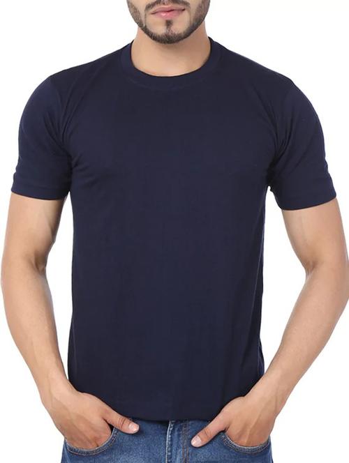navy blue cotton tshirt - 11789183 -  Standard Image - 0