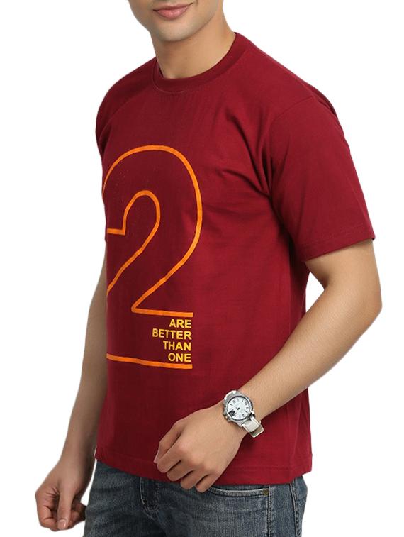 maroon cotton t-shirt - 11789197 - Standard Image - 1