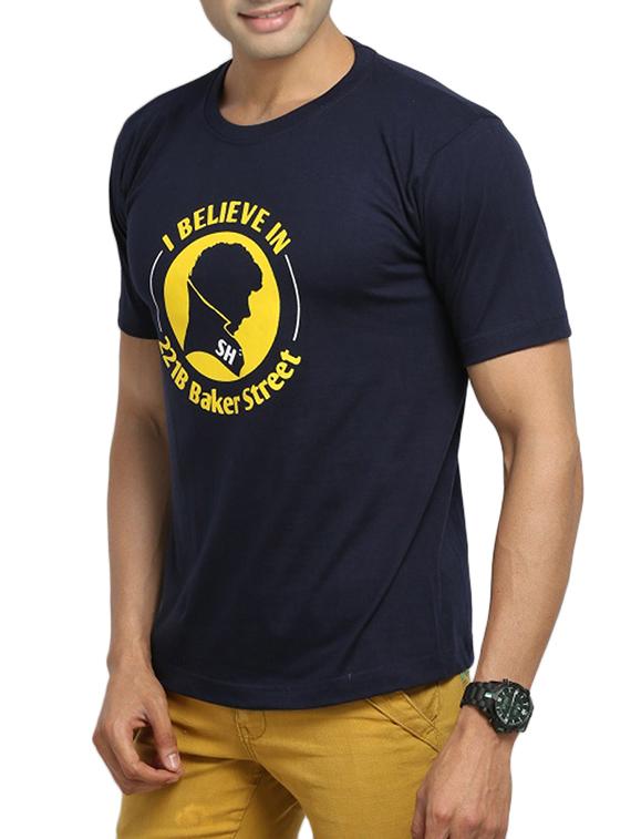 navy blue cotton t-shirt - 11789200 - Standard Image - 1