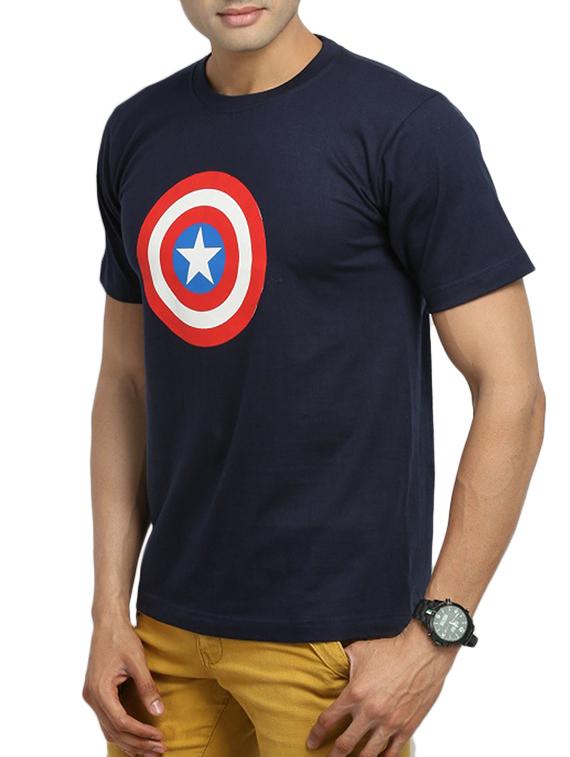 navy blue cotton t-shirt - 11789205 - Standard Image - 1