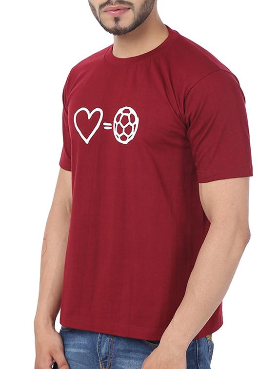 maroon cotton printed t-shirt - 11789209 -  Standard Image - 1