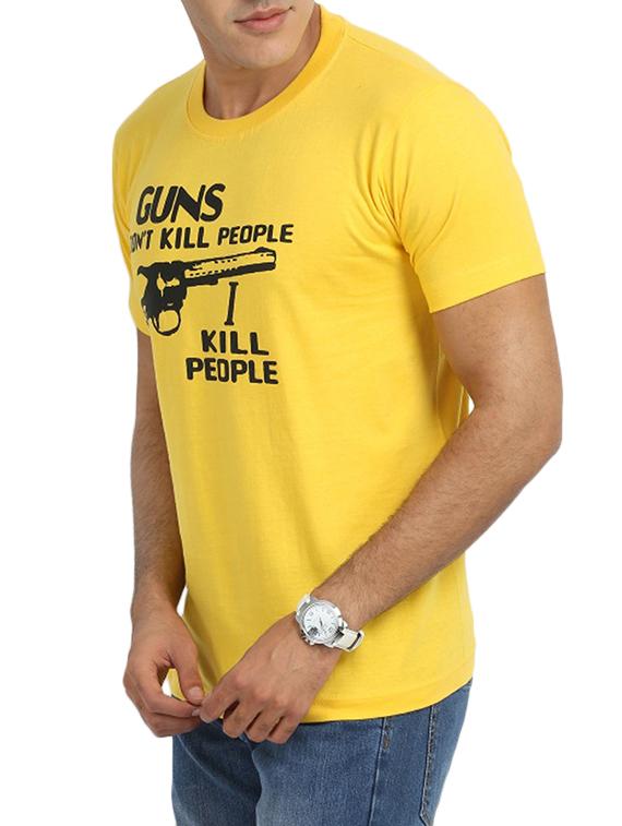 yellow cotton t-shirt - 11789211 - Standard Image - 1