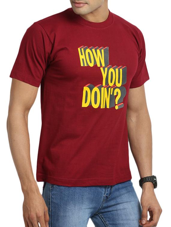 maroon cotton t-shirt - 11789214 -  Standard Image - 1