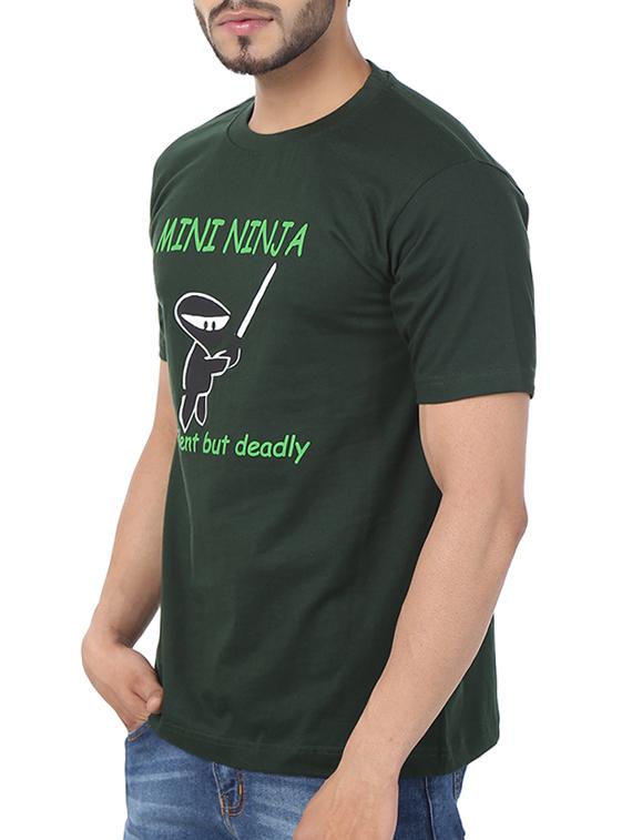 green cotton chest print tshirt - 11789219 -  Standard Image - 1