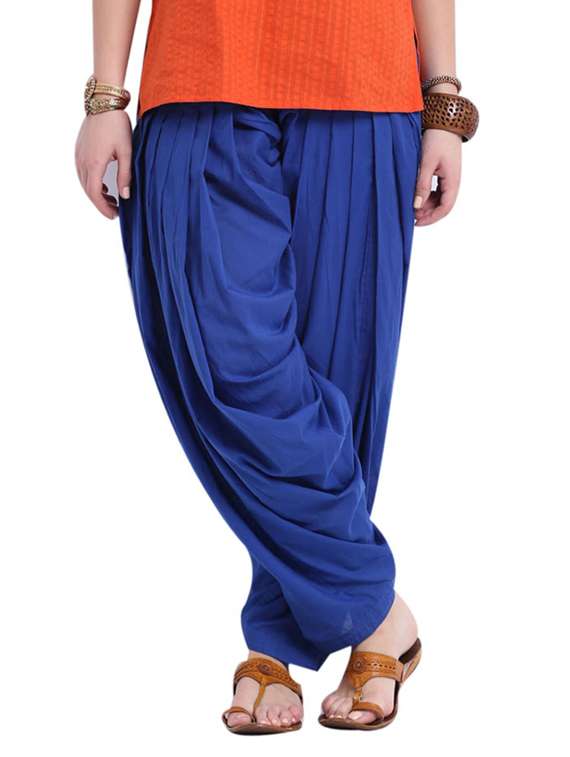 blue cotton patiyala salwars