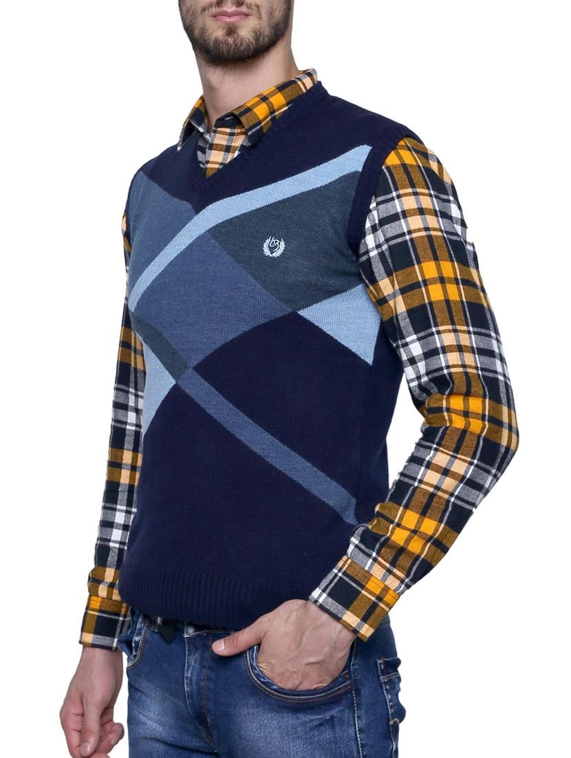navy blue acrylic pullover - 11792388 - Standard Image - 1