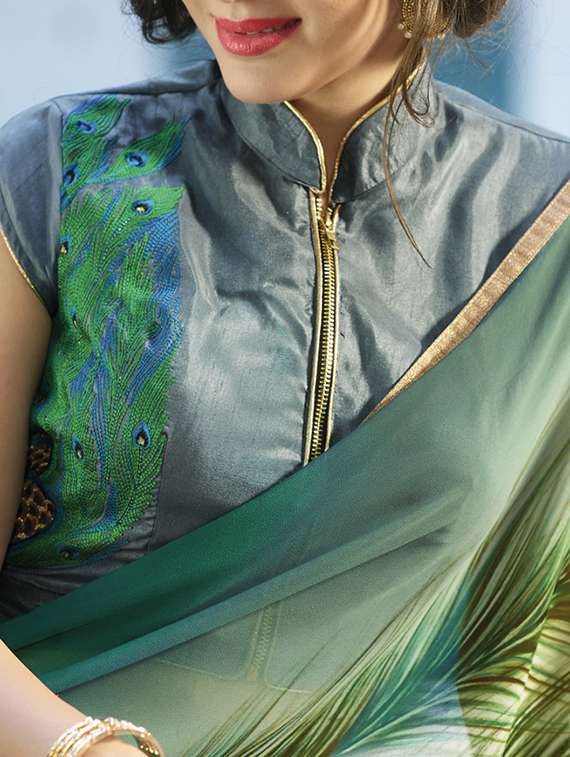 graphic printed saree - 11803099 -  Standard Image - 1